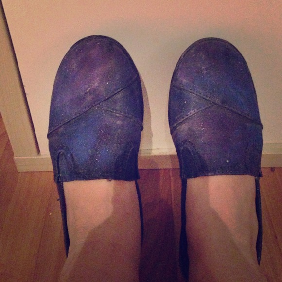 Hand made galaxy shoes