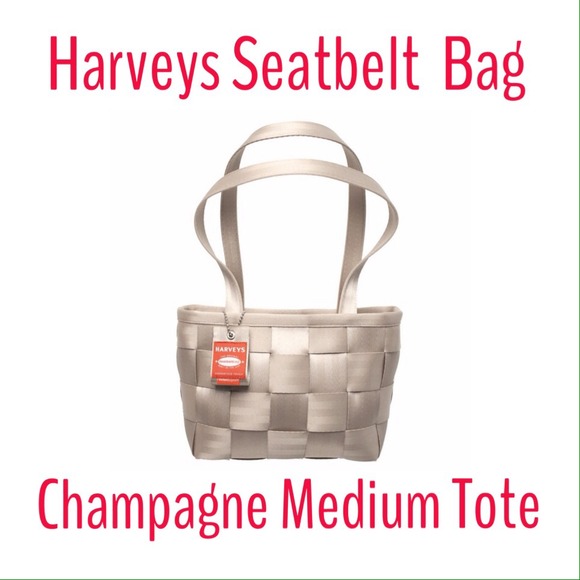 💯% Harveys Seatbelt Bag Champagne Medium Tote