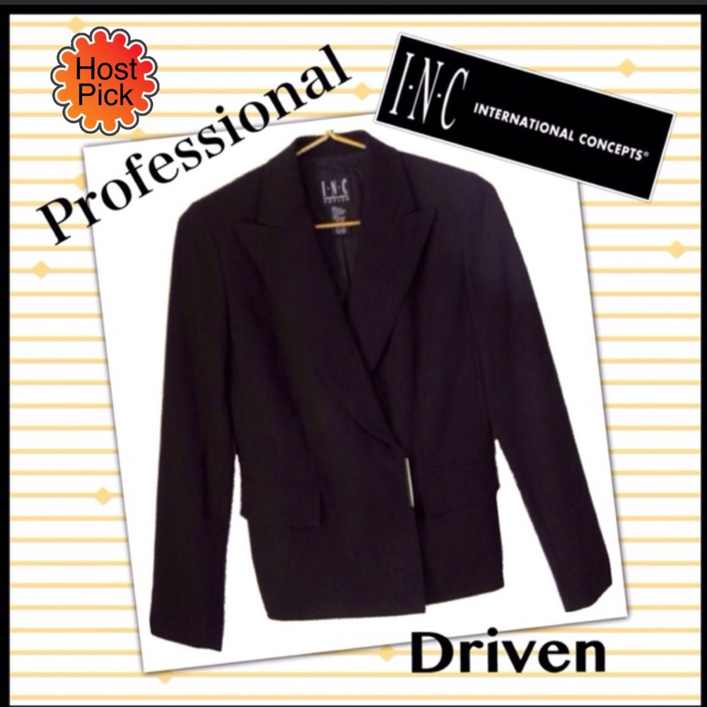 INC Black 2P lined Blazer Jacket Mint Like new