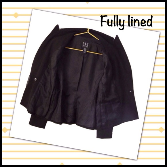 INC Black 2P lined Blazer Jacket Mint Like new - Picture 3 of 4