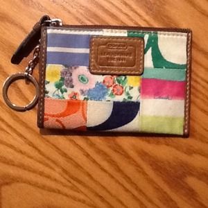 Coach coin purse with key chain