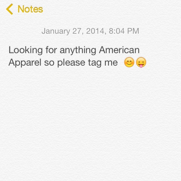 Looking for American Apparel