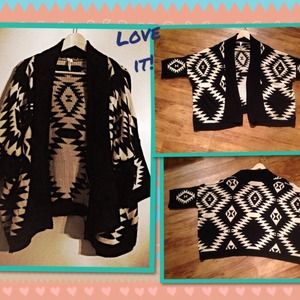 Cozy Aztec Print Cardigan