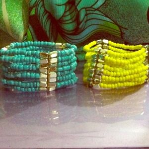 Beautifully colored bracelets
