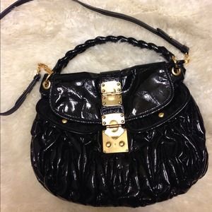 Authentic Miu Miu coffer patent leather bag