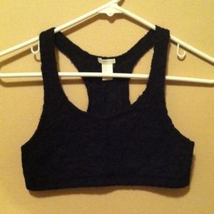 NWOT Black lace forever 21 sports bra!
