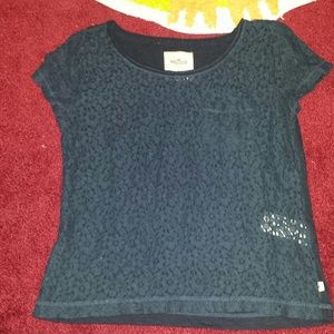 3 holister shirts navy blue