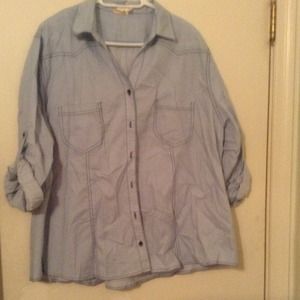 Denim inspired button up shirt