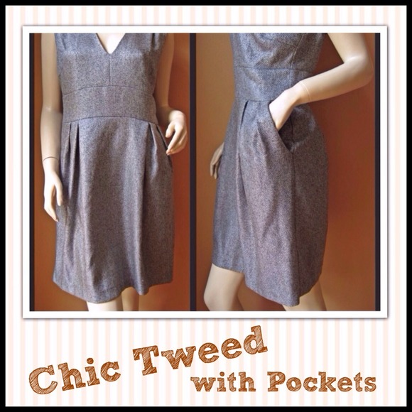 Adam Lippes Grey Silver tweed sleeveless dress 10 - Picture 2 of 4