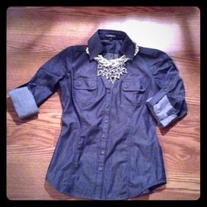 Express Chambray Shirt - Size XS