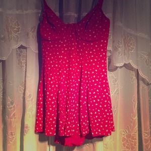 👙Flower print vintage look one piece swimsuit