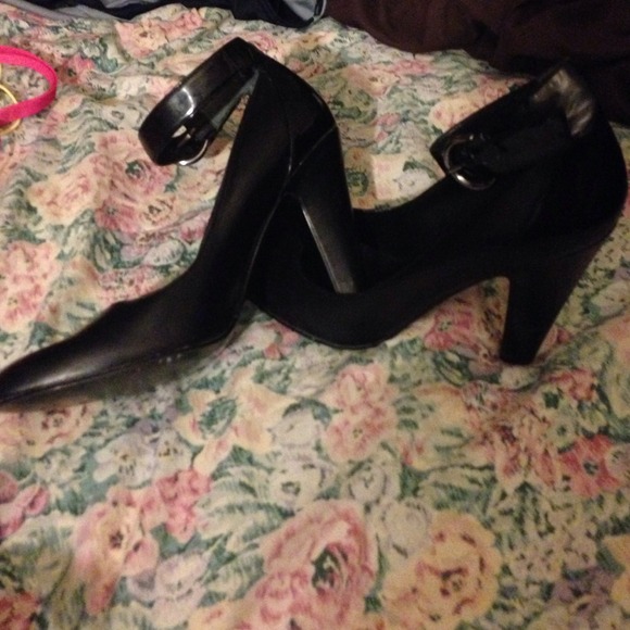 Black Ankle Strap Heels
