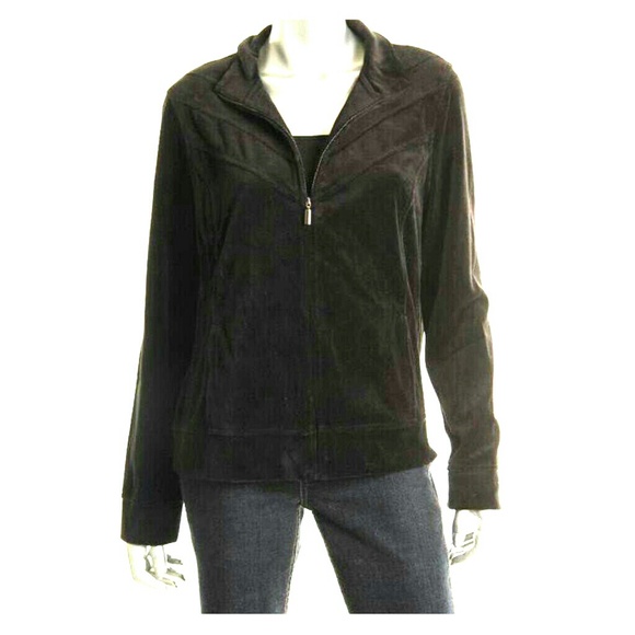 Charter Club Jackets & Blazers - NWT-Charter Club Black Velour Jacket - Sz M