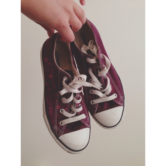 Purple/Bleach Spotted Converses
