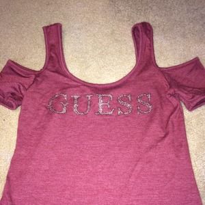 Maroon Guess Top