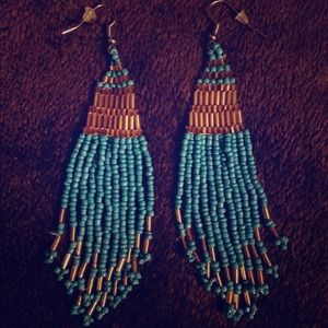 Turquoise Beaded Earrings