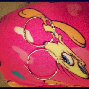 Silver hoop earrings