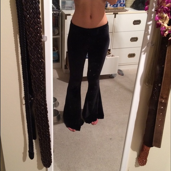 Brandy black velvet bell bottoms