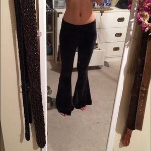 Brandy black velvet bell bottoms