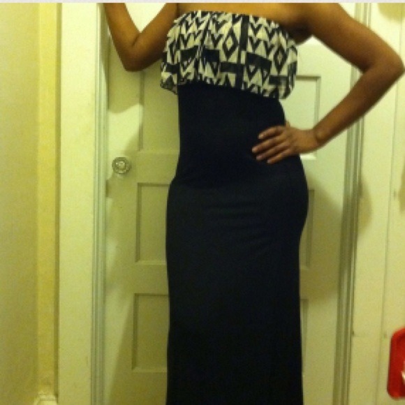 Black Maxi Dress with Caged Back. NWT Small-Large