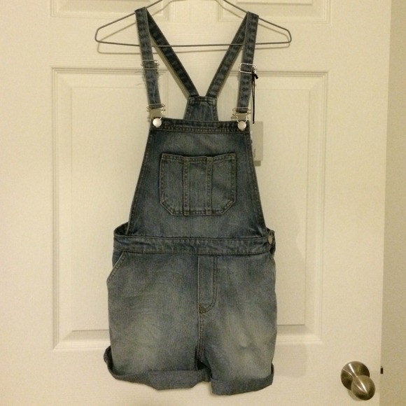 Topshop denim overalls