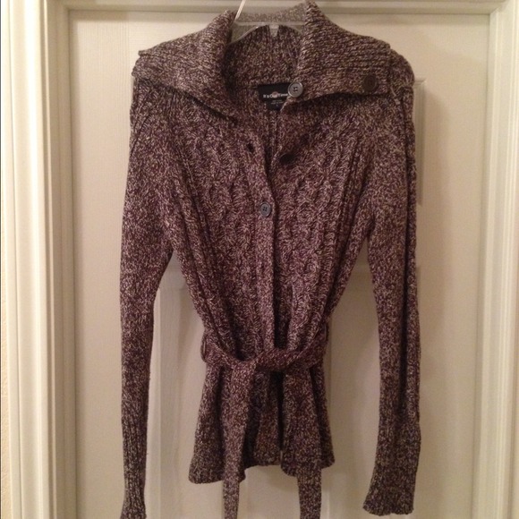 Brown tweed look sweater