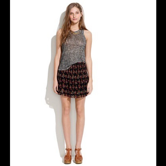 ❌Sold❌Madewell mountain floral pleat mini