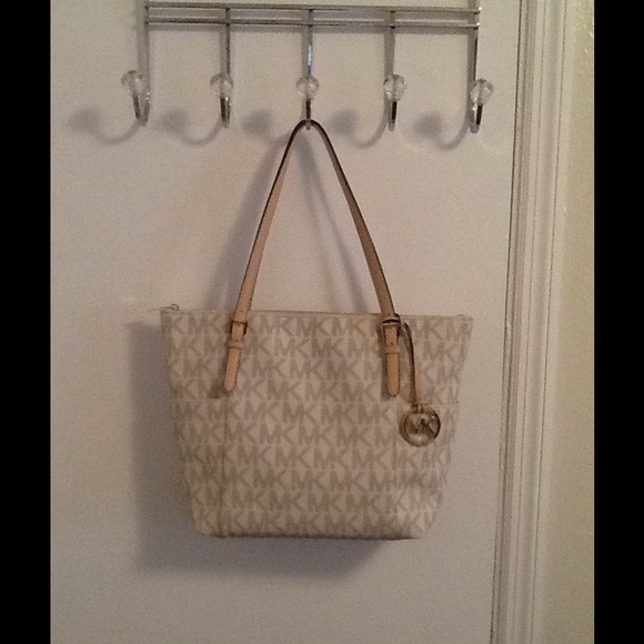 Authentic white Michael Kors handbag