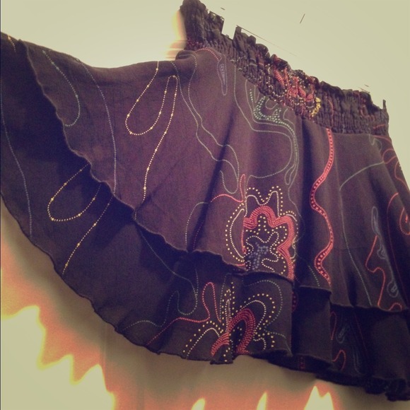 Bcbg skirt and purple express dress