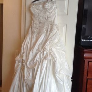 Beautiful Wedding gown,  earrings and Tierra