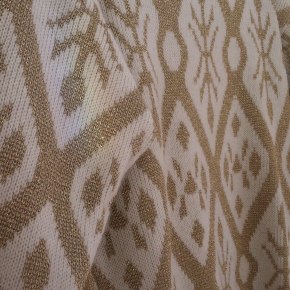Oversized White and Gold Sweater - Picture 2 of 2