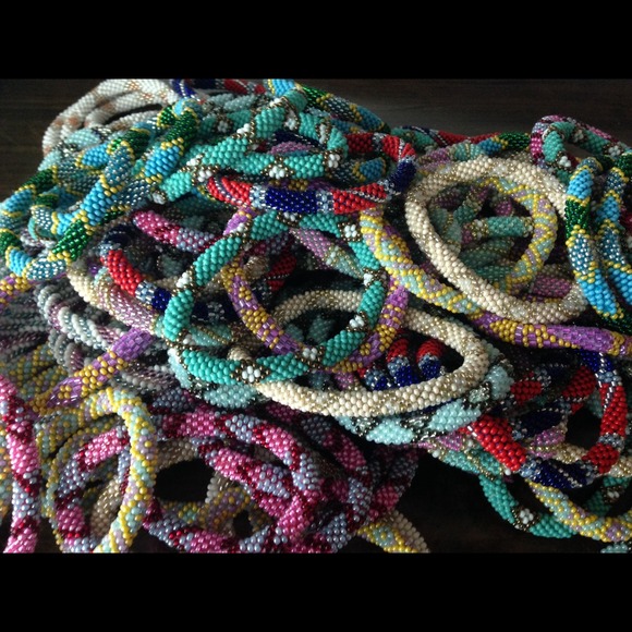 Nepal Glass Roll On Bracelets 20 bracelet bundle