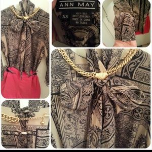 Vintage Ann May silk blouse