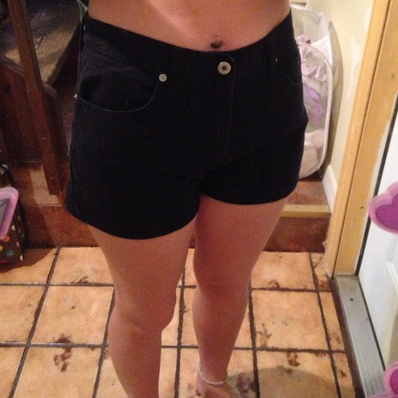 Black high waisted shorts