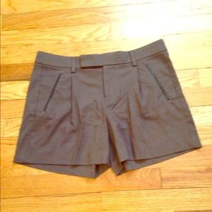 Brown mid rise shorts