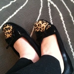 Black and cheetah Minnetonka mocs!