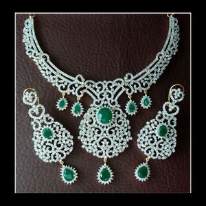 New beautiful wedding jewelry :):)cz and emeralds