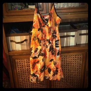 Sundress .. Orange and black