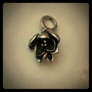 Fossil flower charm