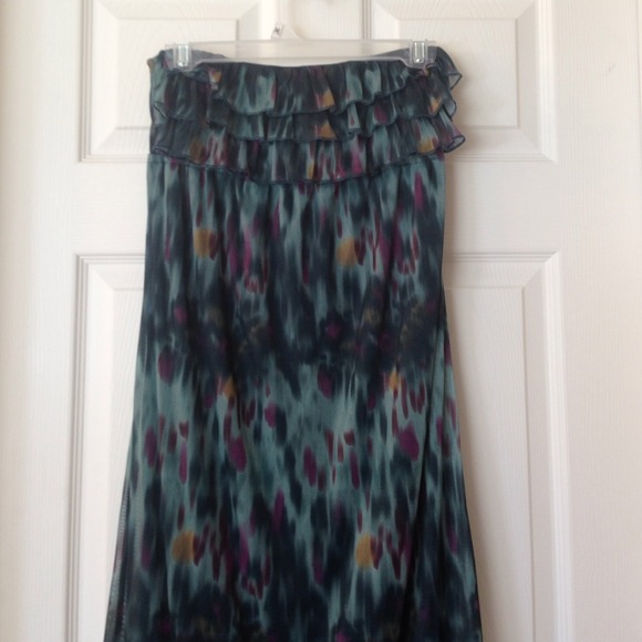 Strapless dress multicolored