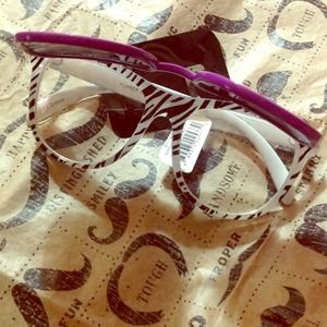 Adorable Zebra and Purple Sunglasses