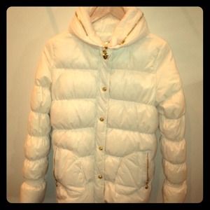 Twisted heart down jacket white!