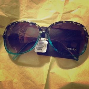 Gorgeous Turquoise Cheetah Sunglasses