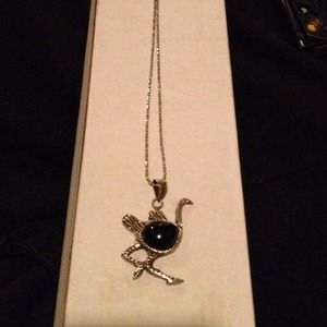 Sterling silver bird necklace