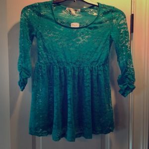 Lace sheer baby doll top