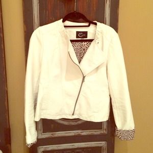 C.Luce Faux Leather Stud Embellished Jacket