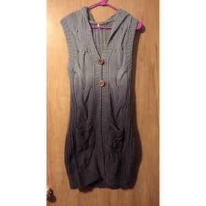 Free People Purple Gradient Wool Knit Vest Tunic