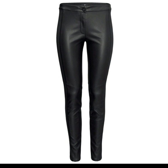 Faux leather pants
