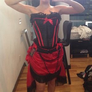 Leg Avenue Scarlett Corset &Bombshell Bustle Skirt