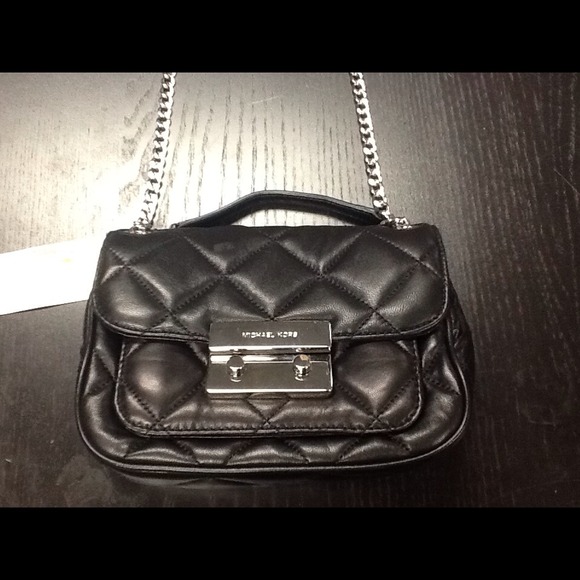 MICHAEL KORS Black Quilted Shoulder Purse